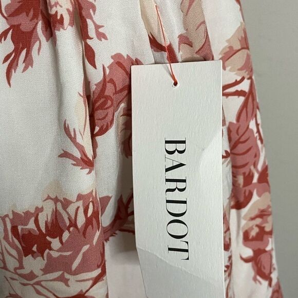 Bardot Eden Floral Puff Sleeve Mini Dress Size 12 - Picture 14 of 15